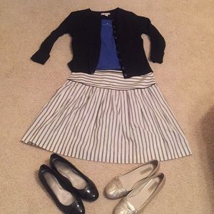 Entire outfit! Skirt, tank,  cardigan and 2 flats!
